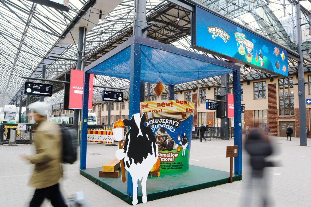 Ben & Jerry's -promootion Helsingin rautatieasemalle